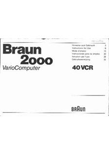 Braun (Flash) 40 VCR manual. Camera Instructions.